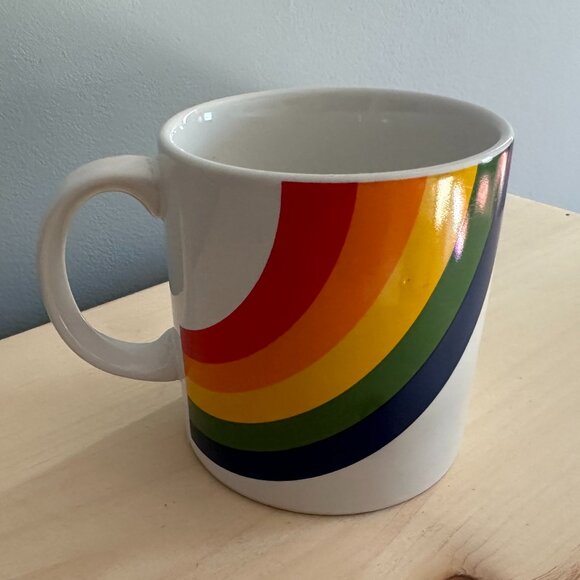 Vintage F.T.D.A Rainbow Ceramic Mug | 1984 Made in Korea - Picture 4 of 9